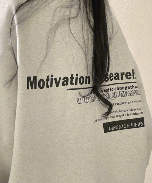 Miniministore(ミニミニストア)の「裏起毛スウェット 暖かいビッグトレーナー(スウェット・レディース・グレー/ブラック/ダークグレー/ライトグレー・FREE)」の21枚目の写真