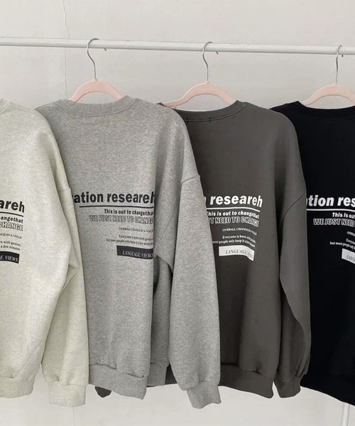 Miniministore(ミニミニストア)の「裏起毛スウェット 暖かいビッグトレーナー(スウェット・レディース・グレー/ブラック/ダークグレー/ライトグレー・FREE)」の15枚目の写真