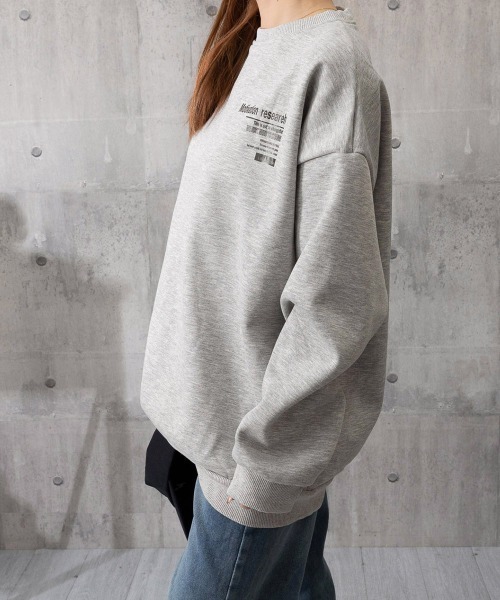 Miniministore(ミニミニストア)の「裏起毛スウェット 暖かいビッグトレーナー(スウェット・レディース・グレー/ブラック/ダークグレー/ライトグレー・FREE)」の17枚目の写真