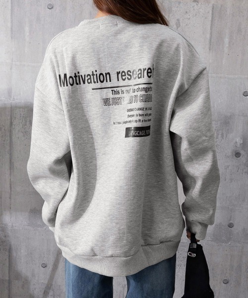 Miniministore(ミニミニストア)の「裏起毛スウェット 暖かいビッグトレーナー(スウェット・レディース・グレー/ブラック/ダークグレー/ライトグレー・FREE)」の11枚目の写真