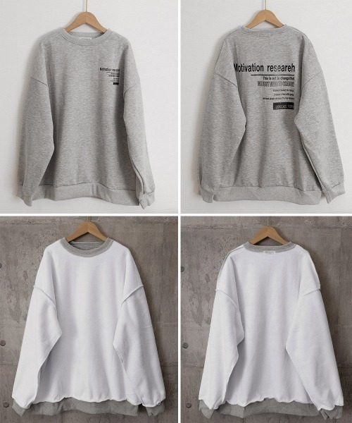 Miniministore(ミニミニストア)の「裏起毛スウェット 暖かいビッグトレーナー(スウェット・レディース・グレー/ブラック/ダークグレー/ライトグレー・FREE)」の12枚目の写真