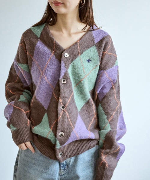 BEVERLY HILLS POLO CLUB（ビバリーヒルズポロクラブ）の「【BEVERLY HILLS POLO CLUB/ビバリーヒルズポロクラブ】モヘヤタッチカーディガン（カーディガン/ボレロ・レディース・グレー系その他/オレンジ系その他/グレー/ブラウン・FREE）」の7枚目の写真