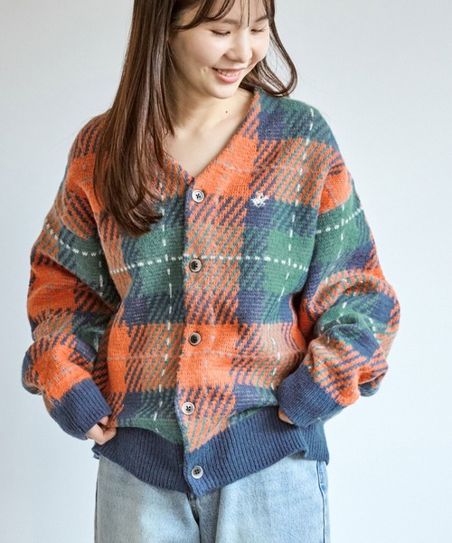 BEVERLY HILLS POLO CLUB（ビバリーヒルズポロクラブ）の「【BEVERLY HILLS POLO CLUB/ビバリーヒルズポロクラブ】モヘヤタッチカーディガン（カーディガン/ボレロ・レディース・グレー系その他/オレンジ系その他/グレー/ブラウン・FREE）」の9枚目の写真