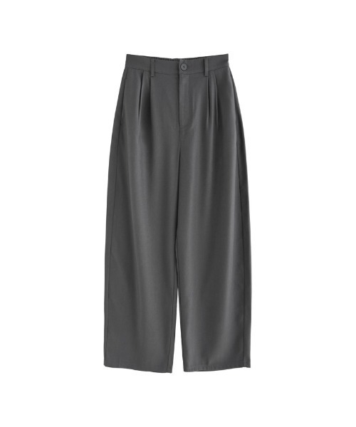 Re:EDIT（リエディ）の「[低身長/高身長サイズ有]ツイルツータックバレルレッグカーブパンツ（スラックス・レディース・グレイッシュベージュ/ブラック/ネイビー/チャコールグレー/ピンク/ブラウン・MEDIUM/SHORT/LARGE/TALL）」の15枚目の写真