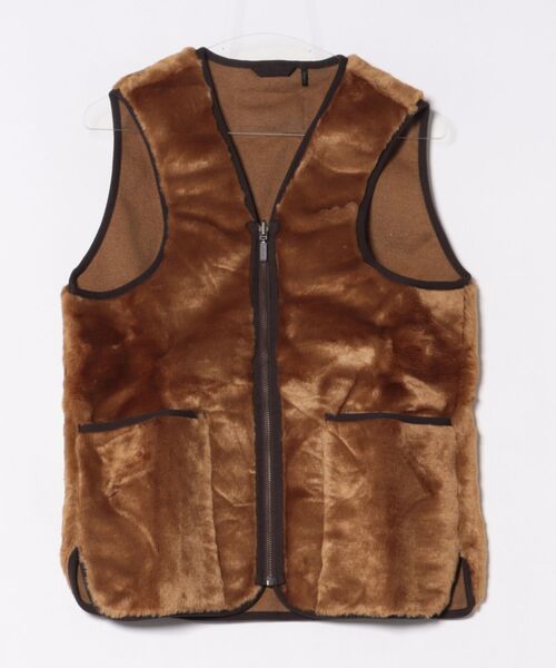 Barbour/バブアー フロントジップ ファー ライナー ベスト（スリム