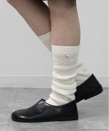 THE CELL.（ザセルドット）の「くしゅくしゅリブルーズニットソックス　GATHERED RIB KNIT SOCKS（ソックス/靴下）」