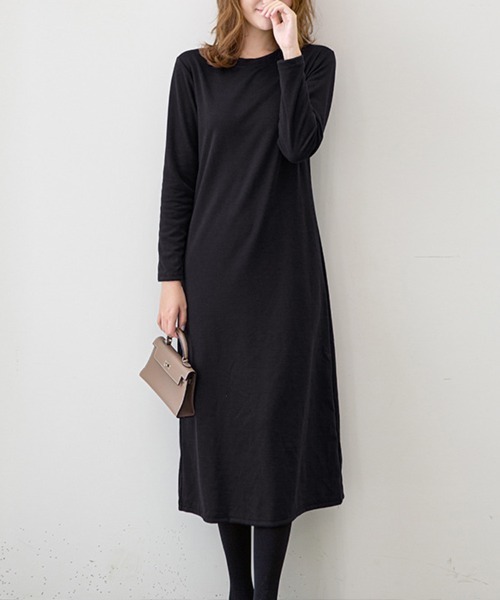 Flugge(フラッジー)の「カットソーワンピース(ワンピース・レディース・ブラック/ブラウン・LARGE/MEDIUM)」の1枚目の写真