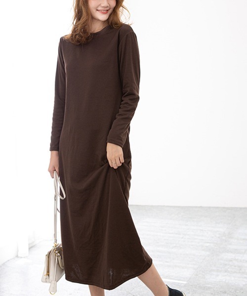 Flugge(フラッジー)の「カットソーワンピース(ワンピース・レディース・ブラック/ブラウン・LARGE/MEDIUM)」の6枚目の写真