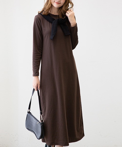 Flugge(フラッジー)の「カットソーワンピース(ワンピース・レディース・ブラック/ブラウン・LARGE/MEDIUM)」の7枚目の写真