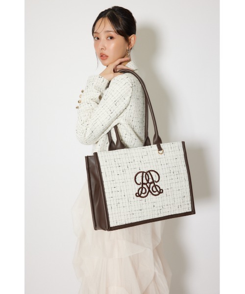 RRロゴツイードトートバッグ 春服（トートバッグ）｜rienda（リエンダ