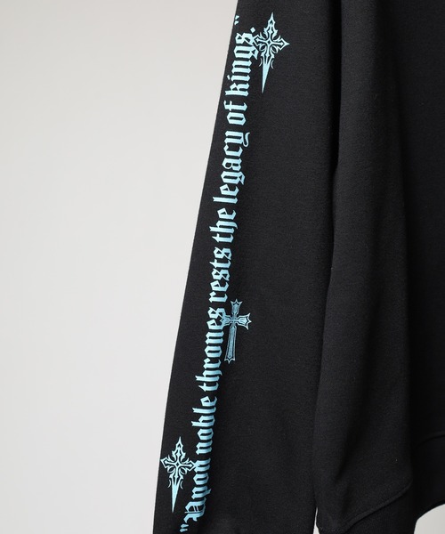 bike star（バイクスター）の「BIKE STAR OLD ENGLISH LOGO PT トレーナー（スウェット・メンズ・ブラック/ブラック系/ホワイト・M/L）」の18枚目の写真