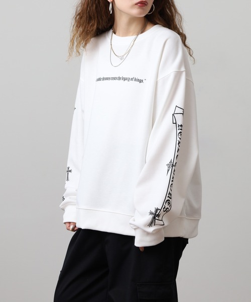 bike star（バイクスター）の「BIKE STAR OLD ENGLISH LOGO PT トレーナー（スウェット・メンズ・ブラック/ブラック系/ホワイト・M/L）」の11枚目の写真