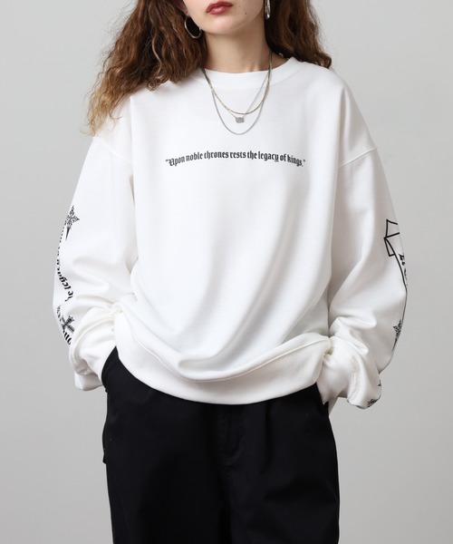 bike star（バイクスター）の「BIKE STAR OLD ENGLISH LOGO PT トレーナー（スウェット・メンズ・ブラック/ブラック系/ホワイト・M/L）」の12枚目の写真