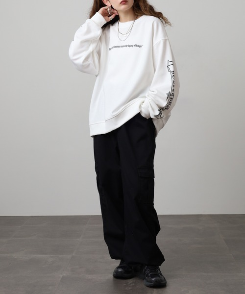 bike star（バイクスター）の「BIKE STAR OLD ENGLISH LOGO PT トレーナー（スウェット・メンズ・ブラック/ブラック系/ホワイト・M/L）」の14枚目の写真