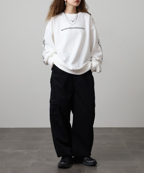 bike star（バイクスター）の「BIKE STAR OLD ENGLISH LOGO PT トレーナー（スウェット・メンズ・ブラック/ブラック系/ホワイト・M/L）」の15枚目の写真