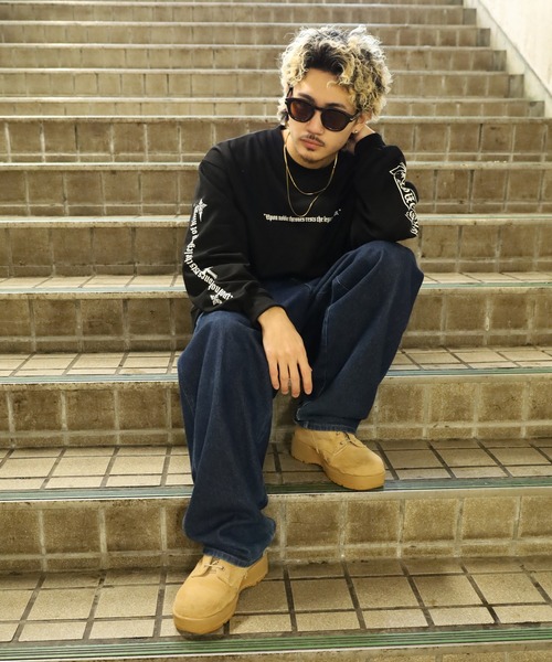 bike star（バイクスター）の「BIKE STAR OLD ENGLISH LOGO PT トレーナー（スウェット・メンズ・ブラック/ブラック系/ホワイト・M/L）」の8枚目の写真