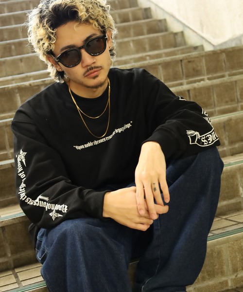 bike star（バイクスター）の「BIKE STAR OLD ENGLISH LOGO PT トレーナー（スウェット・メンズ・ブラック/ブラック系/ホワイト・M/L）」の9枚目の写真