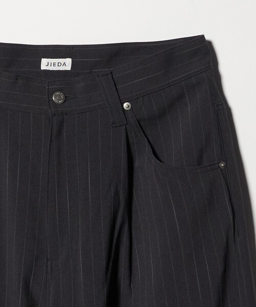 Jieda（ジエダ）の「＜JIEDA＞ストライプ ワイド ワンタック パンツ（スラックス・メンズ・ネイビー/ダークグレー・2/1）」の4枚目の写真