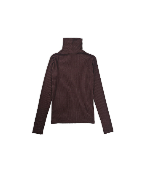 320SHOWROOM(320ショールーム)の「Modal Span Hand Warmer Turtleneck Brown(Tシャツ/カットソー・レディース・ブラウン・FREE)」の4枚目の写真