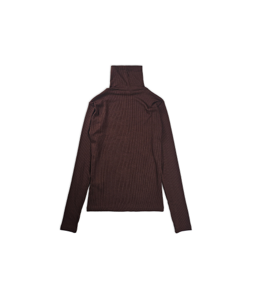 320SHOWROOM(320ショールーム)の「Modal Span Hand Warmer Turtleneck Brown(Tシャツ/カットソー・レディース・ブラウン・FREE)」の5枚目の写真
