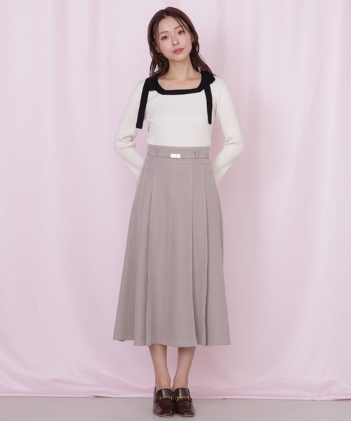 JILL by JILL STUART(ジルバイジルスチュアート)の「<セットアップ対応>ベーシックツイルスカート(スカート・レディース・ネイビー/ベージュ/グレー・MEDIUM/SMALL)」の3枚目の写真
