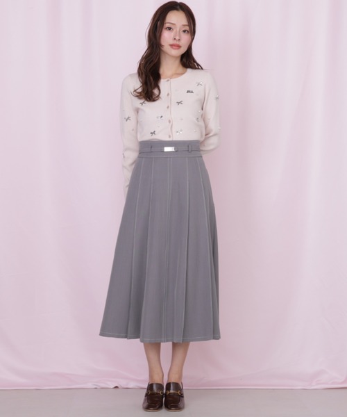 JILL by JILL STUART(ジルバイジルスチュアート)の「<セットアップ対応>ベーシックツイルスカート(スカート・レディース・ネイビー/ベージュ/グレー・MEDIUM/SMALL)」の2枚目の写真