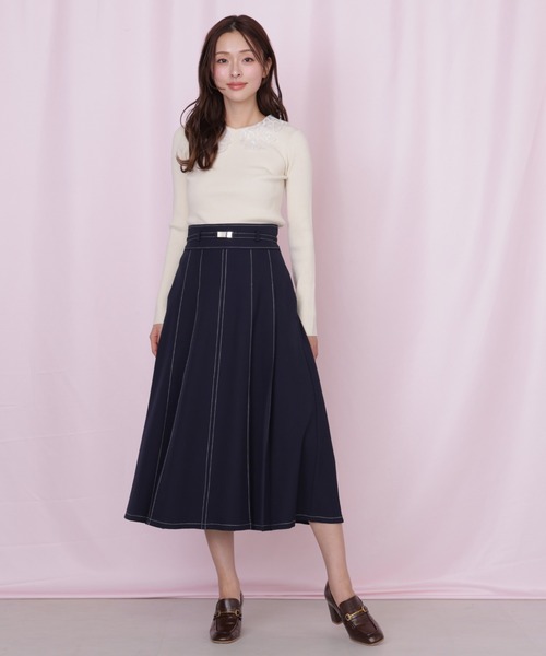 JILL by JILL STUART(ジルバイジルスチュアート)の「<セットアップ対応>ベーシックツイルスカート(スカート・レディース・ネイビー/ベージュ/グレー・MEDIUM/SMALL)」の7枚目の写真