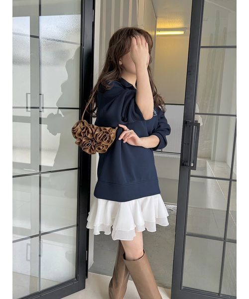 USAGI ONLINE/ZOZOTOWN限定】スキッパーミニワンピース（ワンピース