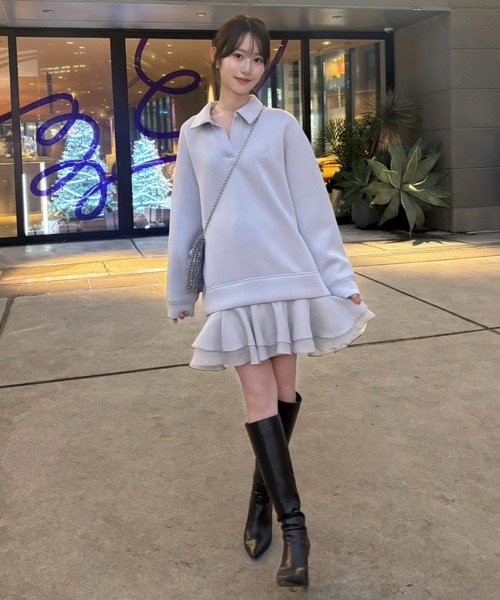 USAGI ONLINE/ZOZOTOWN限定】スキッパーミニワンピース（ワンピース