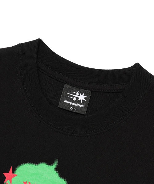 NICE GHOST CLUB（ナイスゴーストクラブ）の「スターズ＆シルエット ミニTシャツ_ブラック(NG2FMFT534A)（Tシャツ/カットソー・レディース・ブラック・FREE）」の3枚目の写真