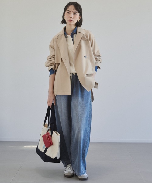 ANGIE(アンジー)の「【丈が選べる】デニムイージーパンツ(デニムパンツ・レディース・ブルー/ライトブルー・MT/MEDIUM)」の6枚目の写真