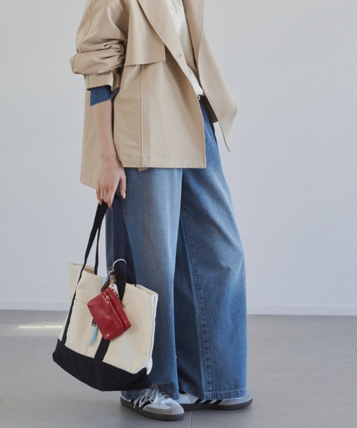 ANGIE(アンジー)の「【丈が選べる】デニムイージーパンツ(デニムパンツ・レディース・ブルー/ライトブルー・MT/MEDIUM)」の18枚目の写真