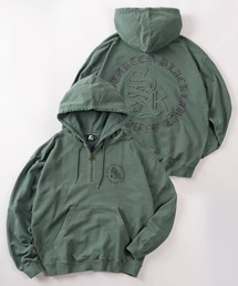 STARTER | 【88】【STARTER/スターター】ピグメント加工 裏毛 エンボス サークルロゴ ハーフジップパーカー(パーカー)