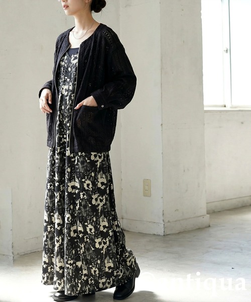 antiqua(アンティカ)の「総レース ブルゾン(ブルゾン・レディース・ブラック/ホワイト・ONESIZE)」の7枚目の写真