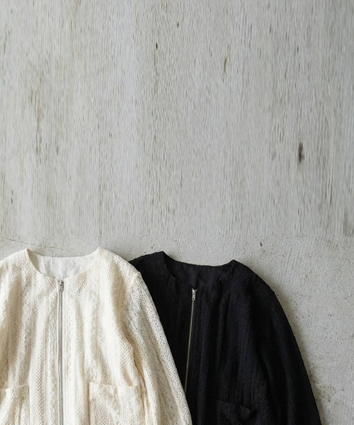 antiqua(アンティカ)の「総レース ブルゾン(ブルゾン・レディース・ブラック/ホワイト・ONESIZE)」の9枚目の写真