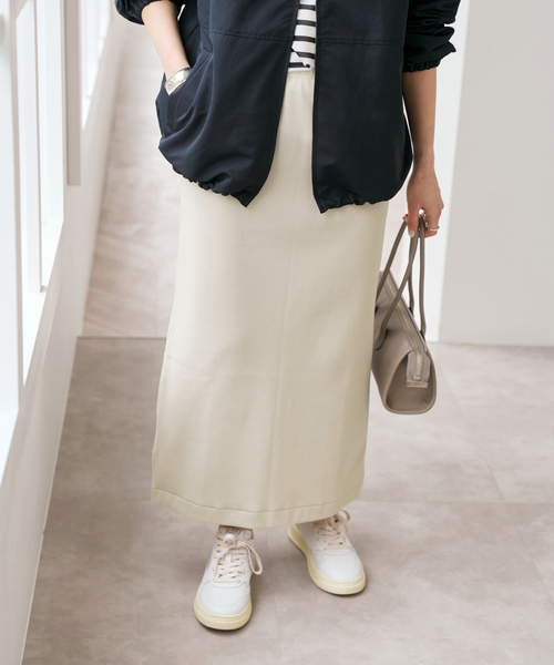 Spick & Span（スピックアンドスパン）の「CO/PEリブタイトスカート（スカート・レディース・ブラック/アイボリー/モカ・38/36）」の13枚目の写真