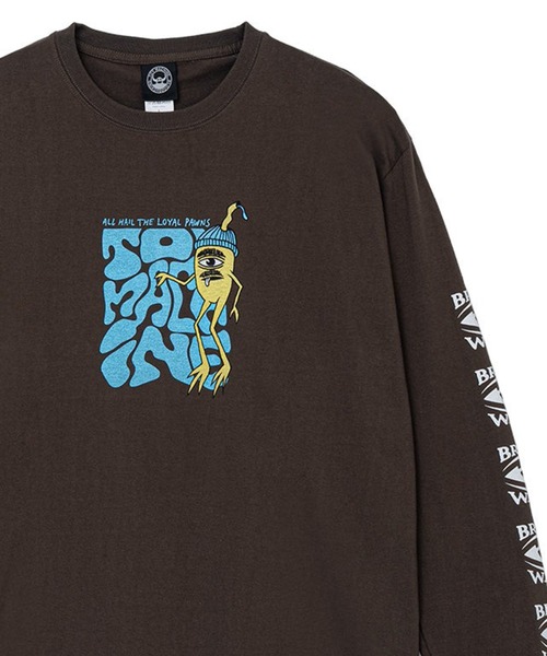 TOY MACHINE(トイ マシーン)の「TM BILLY LONG TEE(Tシャツ/カットソー・メンズ・ホワイト/ブラウン・L/XL/M)」の1枚目の写真