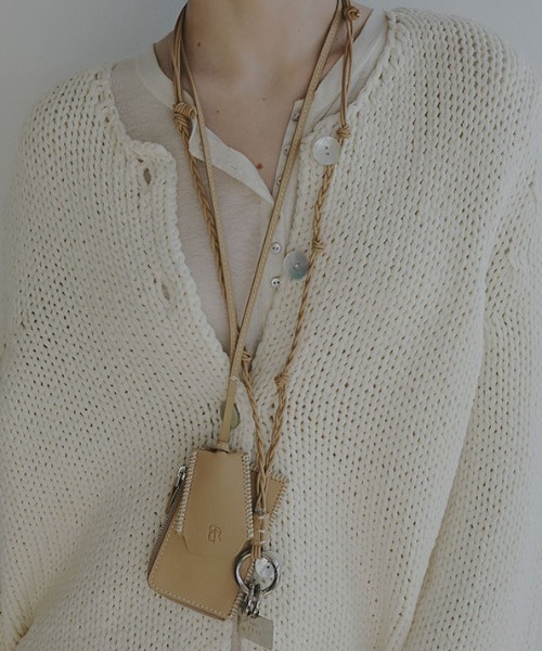 ETRE TOKYO（エトレトウキョウ）の「ウールフライスヘンリーネックプルオーバー（Tシャツ/カットソー・レディース・アイボリー/チャコール/ブルー/ピンク・FREE）」の11枚目の写真