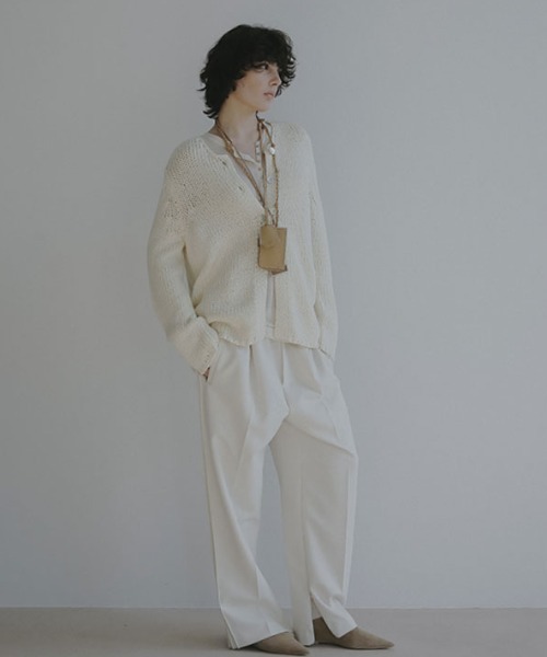 ETRE TOKYO（エトレトウキョウ）の「ウールフライスヘンリーネックプルオーバー（Tシャツ/カットソー・レディース・アイボリー/チャコール/ブルー/ピンク・FREE）」の12枚目の写真