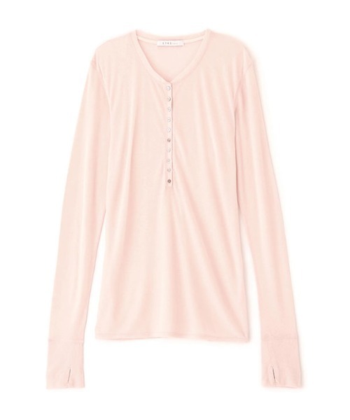 ETRE TOKYO（エトレトウキョウ）の「ウールフライスヘンリーネックプルオーバー（Tシャツ/カットソー・レディース・アイボリー/チャコール/ブルー/ピンク・FREE）」の21枚目の写真