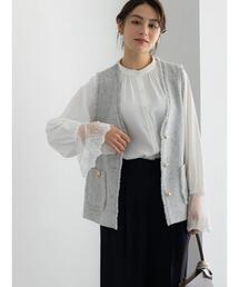 Te chichi | 【セレモニーアイテム】ツイードVネックジレ(ベスト)