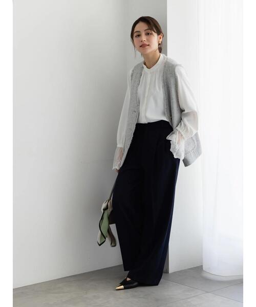 Te chichi（テチチ）の「【セレモニーアイテム】ツイードVネックジレ（ベスト・レディース・グレー・F）」の3枚目の写真