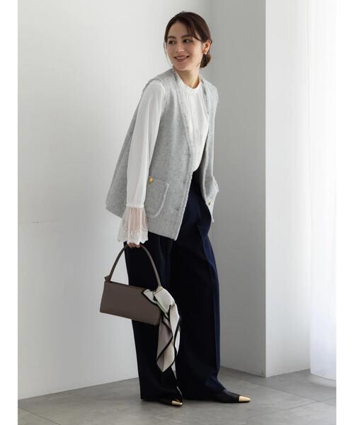 Te chichi（テチチ）の「【セレモニーアイテム】ツイードVネックジレ（ベスト・レディース・グレー・F）」の7枚目の写真