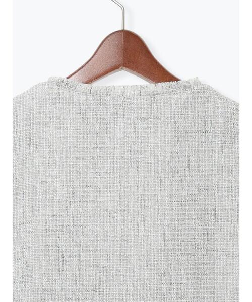 Te chichi（テチチ）の「【セレモニーアイテム】ツイードVネックジレ（ベスト・レディース・グレー・F）」の19枚目の写真