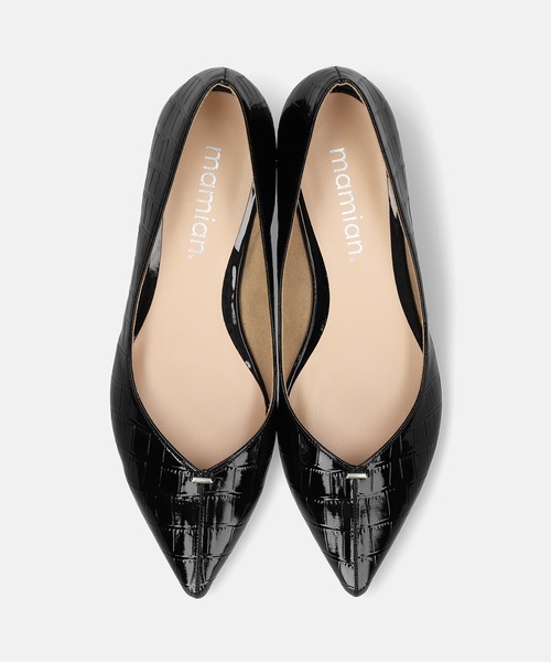 MAMIAN（マミアン）の「メタルパーツ フラットシューズ（パンプス・レディース・ホワイト/ブラック/ブラック系その他・24.5cm/24.0cm/23.5cm/23.0cm/22.5cm/25.0cm）」の9枚目の写真