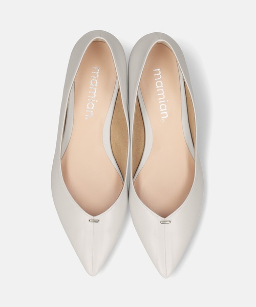 MAMIAN（マミアン）の「メタルパーツ フラットシューズ（パンプス・レディース・ホワイト/ブラック/ブラック系その他・24.5cm/24.0cm/23.5cm/23.0cm/22.5cm/25.0cm）」の21枚目の写真