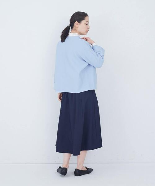 ADIEU TRISTESSE(アデュートリステス)の「【2way】COTTON FORTホールガーメントニットカーディガン(ニット/セーター・レディース・ライトグレー/サックスブルー/ブラック・FREE)」の6枚目の写真