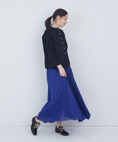 ADIEU TRISTESSE(アデュートリステス)の「【2way】COTTON FORTホールガーメントニットカーディガン(ニット/セーター・レディース・ライトグレー/サックスブルー/ブラック・FREE)」の21枚目の写真