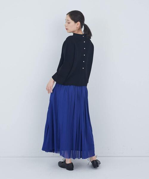 ADIEU TRISTESSE(アデュートリステス)の「【2way】COTTON FORTホールガーメントニットカーディガン(ニット/セーター・レディース・ライトグレー/サックスブルー/ブラック・FREE)」の18枚目の写真