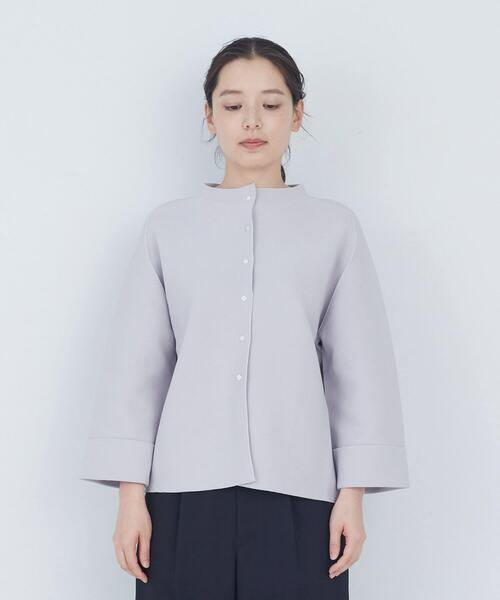 ADIEU TRISTESSE(アデュートリステス)の「【2way】COTTON FORTホールガーメントニットカーディガン(ニット/セーター・レディース・ライトグレー/サックスブルー/ブラック・FREE)」の9枚目の写真